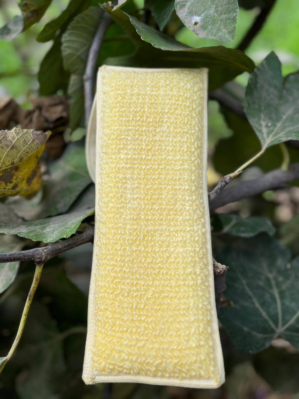 Long Loofah Back Scrubber close-up texture showing natural loofah structure