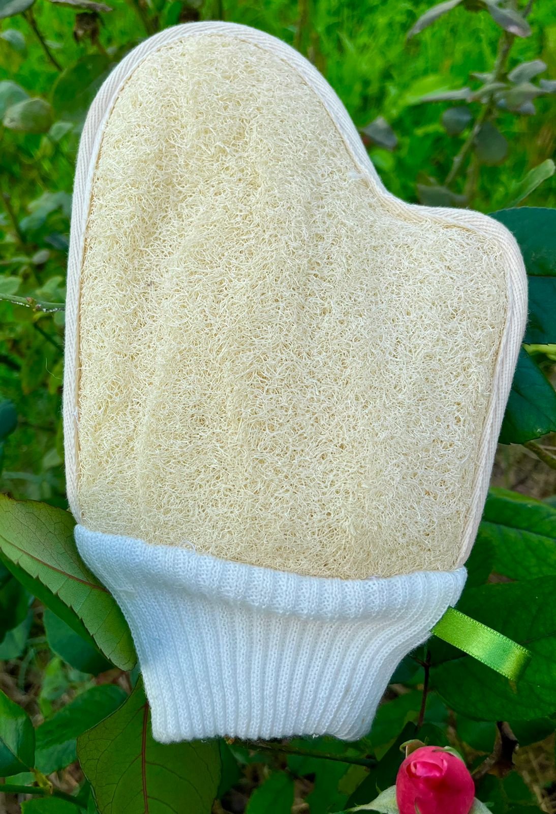 Loofah Bath Mitt made from natural Egyptian loofah fiber